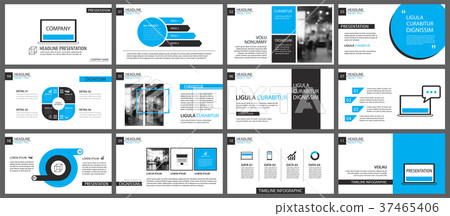 Blue element for slide infographic on background - Stock Illustration ...