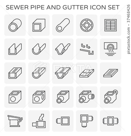 sewer pipe icon 37468426