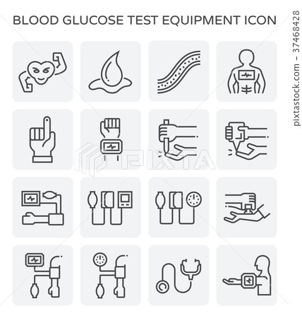 glucose test icon 37468428