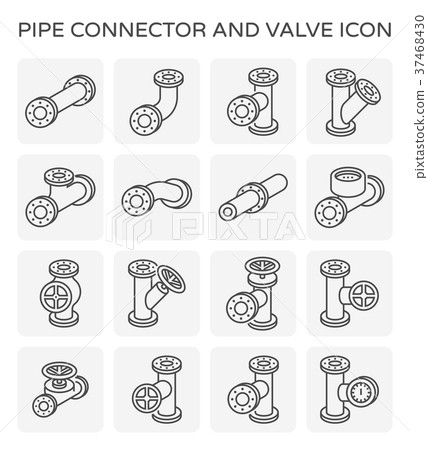 pipe connector icon - Stock Illustration [37468430] - PIXTA
