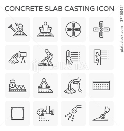 concrete slab icon 37468434