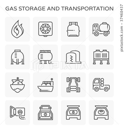 gas storage icon gas storage icon 37468437