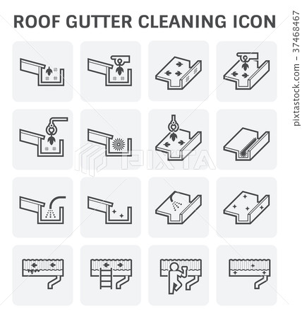 gutter cleaning icon 37468467