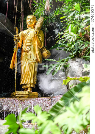 Golden Buddhist Monk Statue 37469575