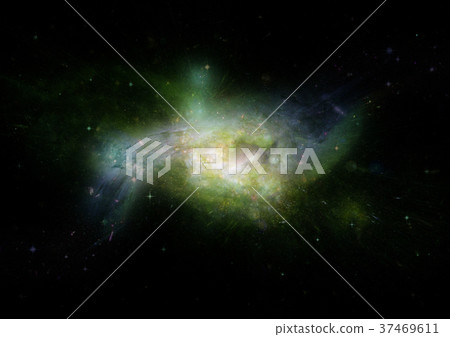 Stars, dust and gas nebula in a far galaxy Stars, dust and gas nebula in a far galaxy 37469611