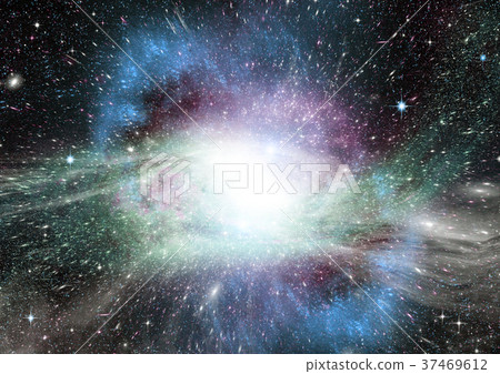 Stars, dust and gas nebula in a far galaxy Stars, dust and gas nebula in a far galaxy 37469612