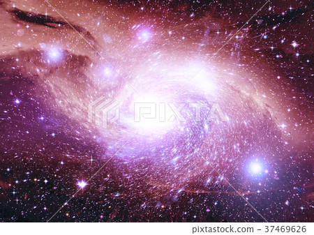 Stars, dust and gas nebula in a far galaxy 37469626