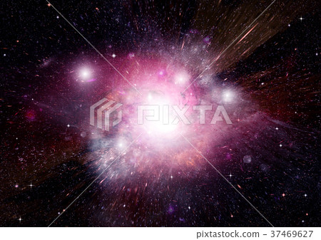 Stars, dust and gas nebula in a far galaxy 37469627