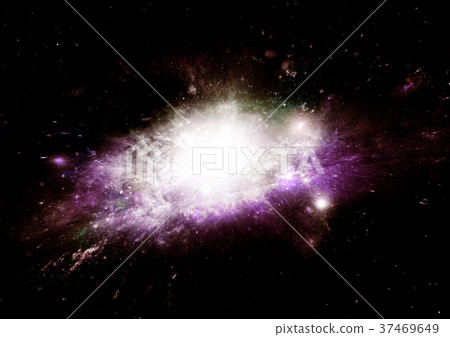 Stars, dust and gas nebula in a far galaxy Stars, dust and gas nebula in a far galaxy 37469649