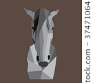 Low-poly effect horse head 37471064