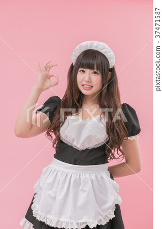 Black Maid Cosplay OK Sign Black Maid Cosplay OK Sign 37471587