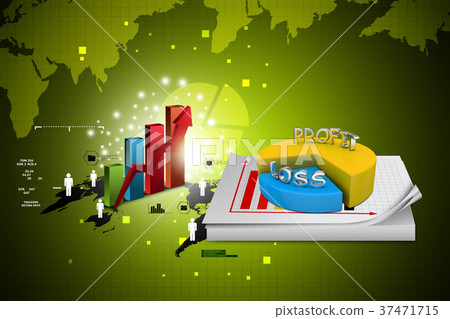 profit and losses pie chart 37471715