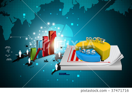 profit and losses pie chart 37471716