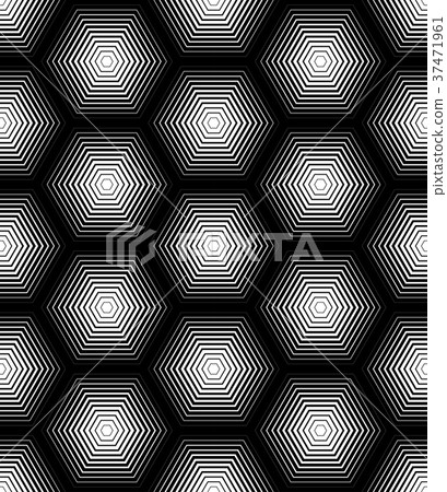 Black and white geometric seamless pattern. 37471961