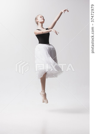Young classical dancer isolated on white 37472979