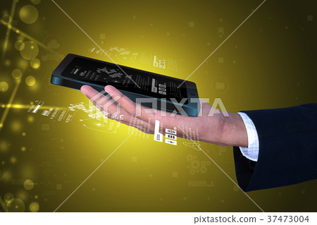 Man holding smart phone 37473004