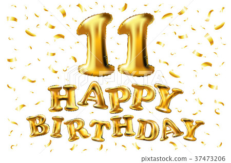 Happy birthday 11 year anniversary joy celebration 37473206
