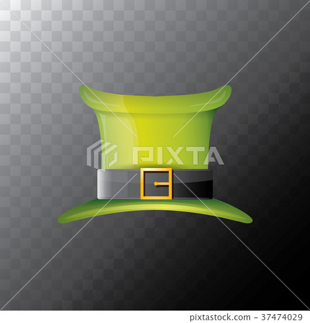 vector saint patricks day green glossy hat clover - Stock Illustration ...