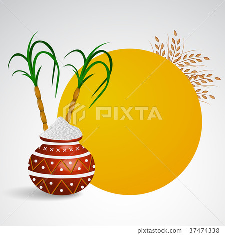 illustration of indian festival pongal background stock illustration 37474338 pixta indian festival pongal background