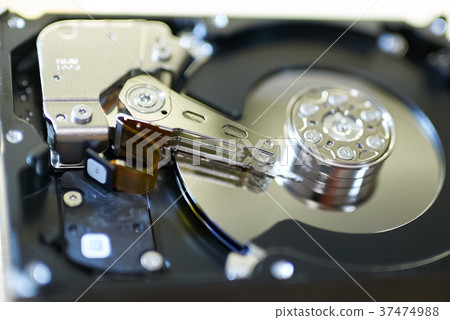 Internals of SATA hard disk drive 37474988