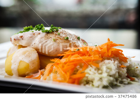 Chicken Stuffed with cream cheese 37475486