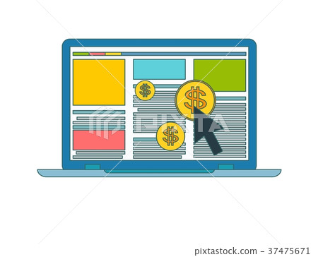 concept of online or internet advertising. Online concept of online or internet advertising. Online 37475671