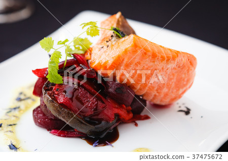 Smoked trout with vegetables Smoked trout with vegetables 37475672