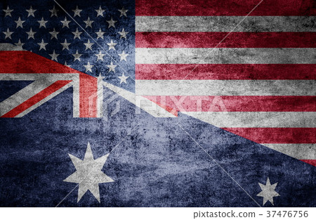 Country relations. Flags on textured background 37476756