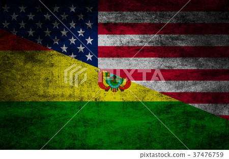 Country relations. Flags on textured background 37476759