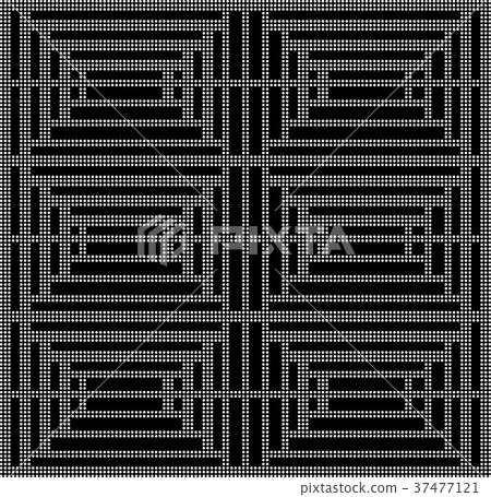 Halftone round black seamless pattern background Halftone round black seamless pattern background 37477121