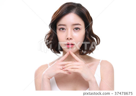 美容,化妝,美容,二十多歲,女性,單頭髮 美容,化妝,美容,二十多歲,女性,單頭髮 37478675