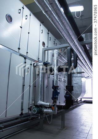Side view of the industrial air handling unit Side view of the industrial air handling unit 37478965
