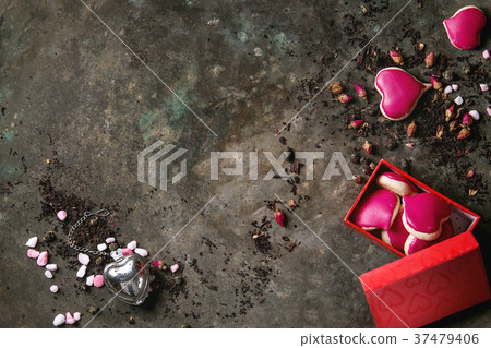 Love Valentine tea greeting card Love Valentine tea greeting card 37479406