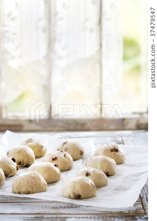 Raw unbaked buns 37479547