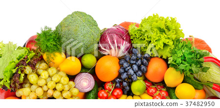 Big collection of fruits and vegetables  37482950
