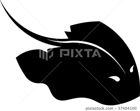 black numb-fish isolated design  logo 37484100