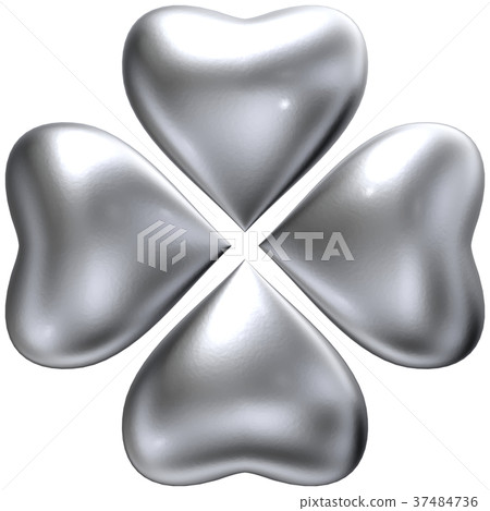 Heart Four-leaf clover cutout silver Heart Four-leaf clover cutout silver 37484736