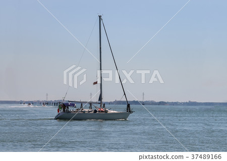 Sailing boat in Adriatic Sea near Venice, Italy Sailing boat in Adriatic Sea near Venice, Italy 37489166