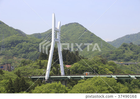 Suwakyo Bridge in summer (Minakami Town, Tone District, Gunma Prefecture) Suwakyo Bridge in summer (Minakami Town, Tone District, Gunma Prefecture) 37490168