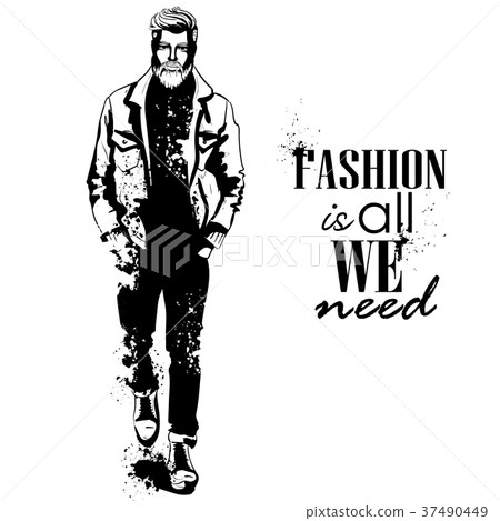 Vector man model dressed 37490449