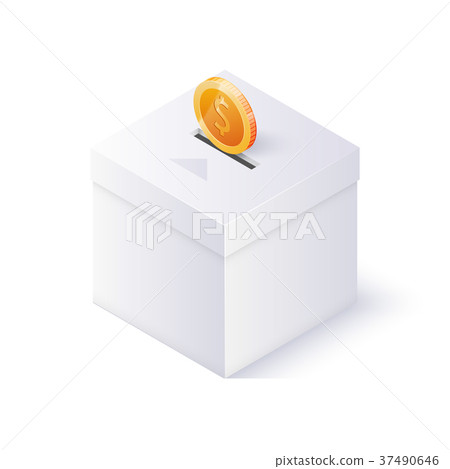 Donation box isolated on white background Donation box isolated on white background 37490646