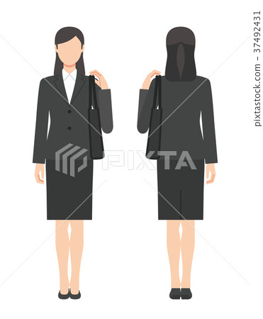 Woman in a suit with a bag 37492431