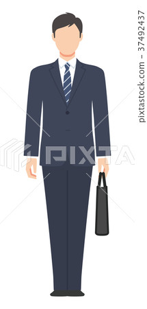 A man in a suit with a bag A man in a suit with a bag 37492437