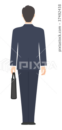 A man in a suit with a bag A man in a suit with a bag 37492438