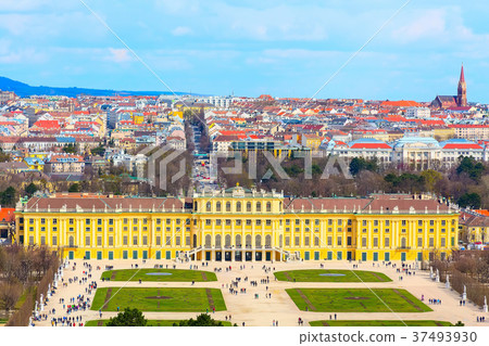 Schonbrunn and Vienna panorama, Austria Schonbrunn and Vienna panorama, Austria 37493930