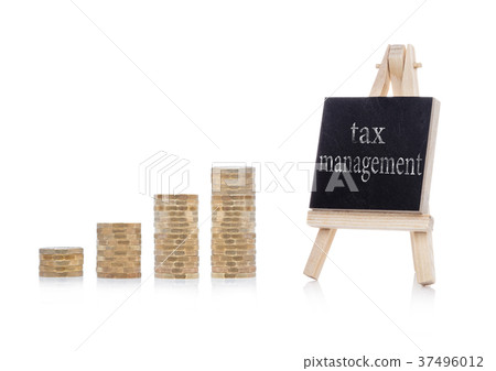 Tax management plan concept text on chalkboard Tax management plan concept text on chalkboard 37496012
