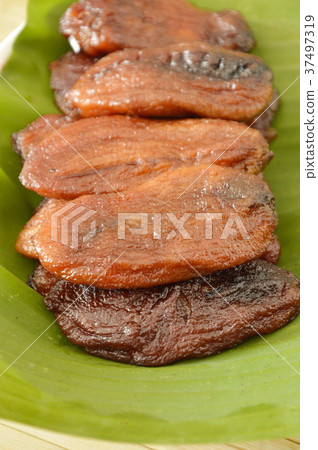 dried banana from sun Thai food preservation  37497319