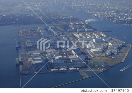 川崎東荻島空拍照片素材 37497540