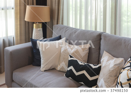 luxury living room style with set of pillows luxury living room style with set of pillows 37498150