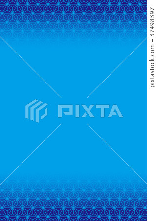 Background material, japanese style image, hemp leaves, pattern, pattern, japanese style, copy space, oriental, traditional pattern, middle-class, advertisement, ya 37498397
